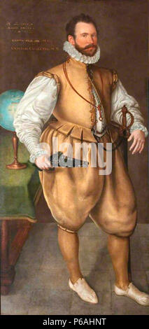 Ritratto di Sir Martin Frobisher. Cornelius Ketel, 1577 Foto Stock