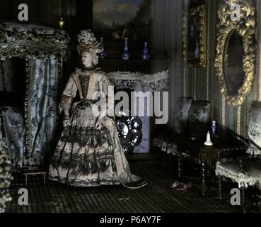 Dollhouse (1670-1690) da Petronella de la Corte (1624-1707). Anonimo. Dettaglio. Centraal Museum. Utrecht. Paesi Bassi. Foto Stock