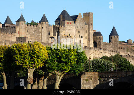 Francia, Occitanie, Languedoc, dipartimento dell Aude(11), Carcassonne, città medievale, (patrimonio mondiale Unesco) Foto Stock