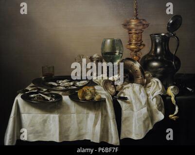 Willem Claesz Heda (1594-1680). Pittore olandese. Ancora in vita con una coppa dorato, 1635. Rijksmuseum. Amsterdam. Holland. Foto Stock