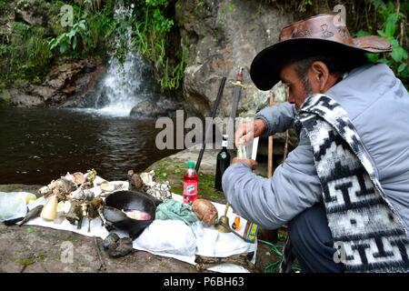 Mesada - sciamanesimo in ' SALALA Las Huaringas ' - HUANCABAMBA.. Dipartimento di Piura .PERÙ Foto Stock