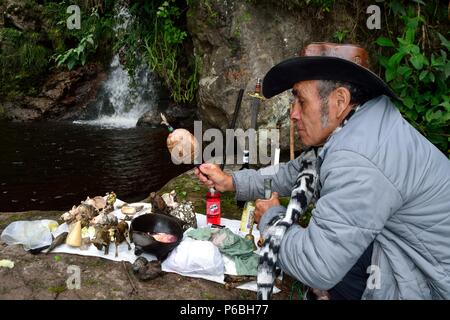 Mesada - sciamanesimo in ' SALALA Las Huaringas ' - HUANCABAMBA.. Dipartimento di Piura .PERÙ Foto Stock
