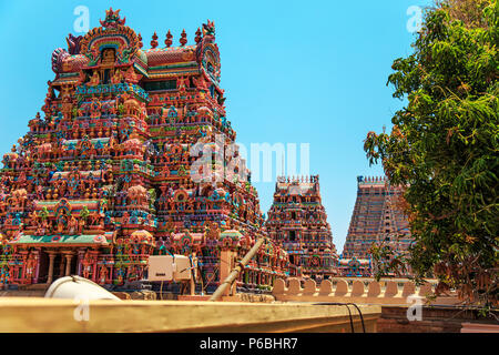 Tempio di Sri Ranganathaswamy di Trichy. Stato federato di Tamil Nadu, India meridionale. Foto Stock