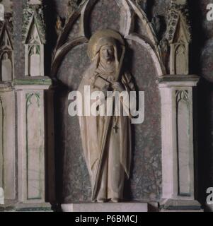 La tomba di Elisenda di Montcada, XIV secolo. Monastero di Pedralbes, Barcellona. Museo: Monasterio de Pedralbes, Barcellona. Foto Stock