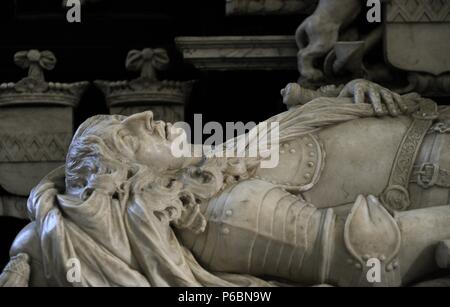 Willem Joseph Barone van Gent tot Drakenburgh (1626Ð1672). Ammiraglio olandese. Gand la tomba. Effigie. San Martin's Cathedral. Utrecht. Paesi Bassi. Foto Stock