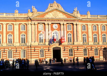 Francia, Occitanie, Haute-Garonne reparto (31), Tolosa, il Capitole (municipio) Foto Stock