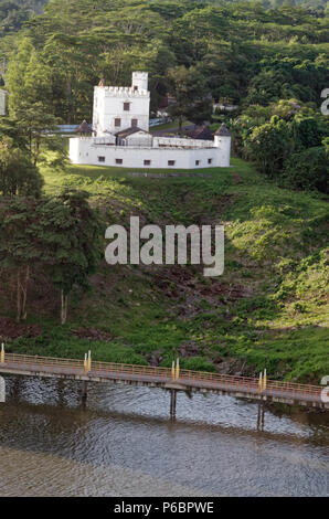 Fort Margherita, sulle rive del fiume Sarawak a Kuching, ora un heritagemuseum, BRooke Gallery Foto Stock