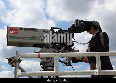 Ascot, Gran Bretagna, cameraman al lavoro Foto Stock