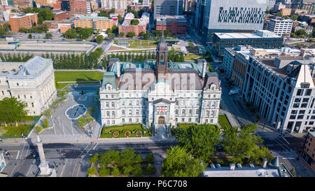 Montreal City Hall, Hôtel de Ville de Montréal, Montreal, Quebec, Canada Foto Stock