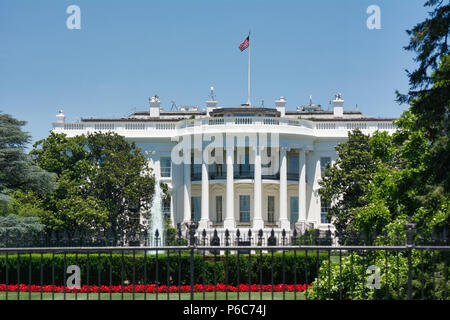 La Casa Bianca, situato vicino al National Mall di Washington, DC, il Distretto di Columbia, Stati Uniti d'America Foto Stock