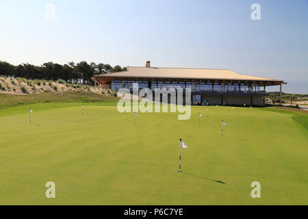 Scogliere a ovest del campo da golf, Obidos, Portogallo Foto Stock