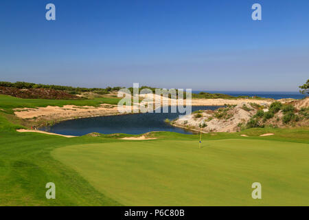 Scogliere a ovest del campo da golf, Obidos, Portogallo Foto Stock