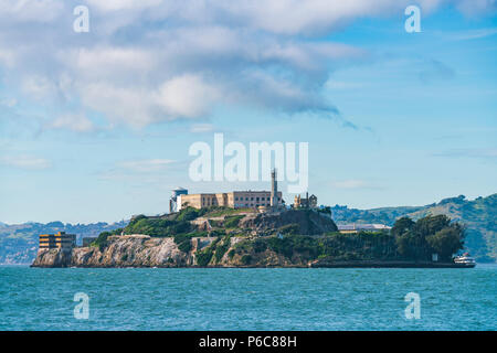 Alcatraz,san francisco,usa.2016.04.20: Isola di Alcatraz sulla giornata di sole nella stagione estiva. Foto Stock