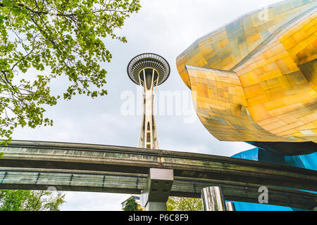Seattle,Washington,usa, 04-15-2016 : seattle Space Needle. Foto Stock