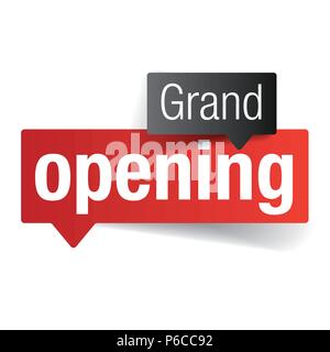 Grand Opening tag etichetta Illustrazione Vettoriale