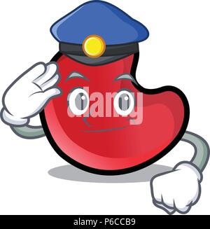 La polizia candy luna personaggio cartoon Illustrazione Vettoriale