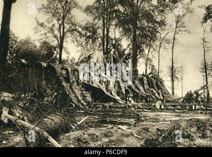 La prima guerra mondiale, 38-c -stazione pistola, ww1, la prima guerra mondiale, la prima guerra mondiale Foto Stock