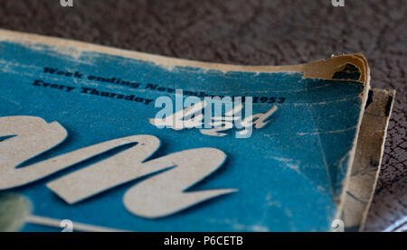 Dettaglio del 1953 rivista Donna coperchio, REGNO UNITO Foto Stock