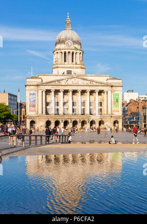 Nottingham City Centre nottingham Old Market Square nottingham casa consiglio di Nottingham East Midlands England Regno unito Gb europa Foto Stock