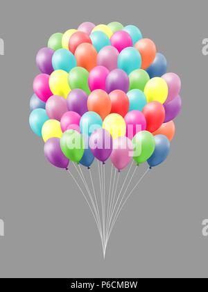 Palloncini buon compleanno. palloncino colorato brilla holiday sfondo. La  felicità giorno di nascita per voi il logo, scheda, banner, web design. Buon  compleanno e Immagine e Vettoriale - Alamy