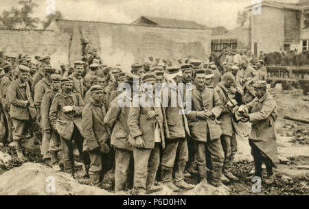 La guerra mondiale i soldati tedeschi, dei prigionieri di guerra, ww1, la prima guerra mondiale, la prima guerra mondiale Foto Stock