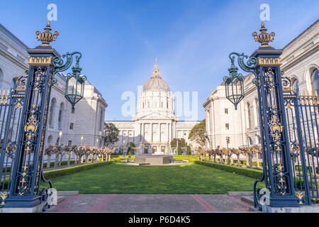 San Francisco city hall di San Francisco Civic Center Area, California, Stati Uniti d'America. Foto Stock