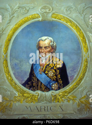 75 Silva, Oscar Pereira da - Retrato de Mariano J. Pereira Fonseca (Marquês de Maricá) (ritagliate) Foto Stock