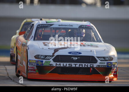 Di Joliet, in Illinois, Stati Uniti d'America. Il 29 giugno, 2018. Chase Briscoe (60) è pronta per la pratica per la Overton's 300 alla gara motociclistica su pista di Chicagoland in Joliet, Illinois. Credito: Stephen A. Arce/ASP/ZUMA filo/Alamy Live News Foto Stock