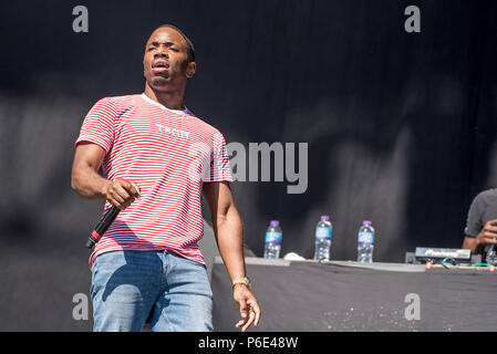 Glasgow, Regno Unito. Il 30 giugno 2018. Krept e Konan eseguire su theMain stadio a TRNSMT Festival 2018, Glasgow Green, Glasgowl 30/06/2018 © Gary Mather/Alamy Live News Foto Stock