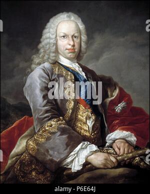 FERNANDO VI. REY DE ESPAÑA. MADRID 1713 - 1759. OLEO DE LOUIS MICHAEL VAN LOO. UNIVERSIDAD COMPLUTENSE. MADRID. Foto Stock