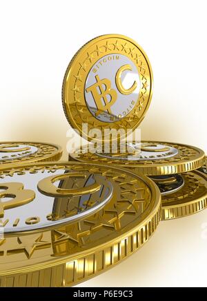 Bitcoins, illustrazione. Foto Stock