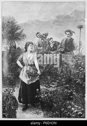 . Die Gartenlaube. Bild aus Seite 721 in 'Die Gartenlaube'. Immagine dalla pagina 721 di ufficiale Die Gartenlaube, 1897. Deutsch: Bildunterschrift: "Schlagfertig." inglese: didascalia: 'Schlagfertig." . N/A 33 Die Gartenlaube (1897) b 721 Foto Stock