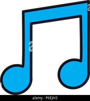 Raggio di colore nota ritmo segno musicale Illustrazione Vettoriale