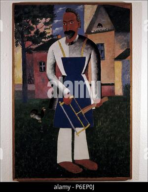 MALEVICH. KASIMIR. PINTOR RUSO. 1878 - 1935. ' EN LA DACHA ' , OLEO del año 1928. MUSEO ESTATAL RUSO. PETERSBURGO DI SAN. Foto Stock