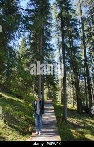 Splendidi paesaggi del nord al Lago Kanas National Park, Xinjiang, Cina Foto Stock