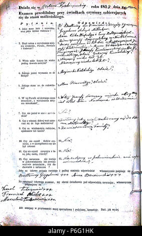 . Krekenavos RKB 1855-1860 priešsantuokin?s apklausos knyga. Krekenavos Šv?. Mergel?s Marijos ?mimo ? Dang? 1855-1860 bazilikos incontrato? Priešsantuokin?s apklausos knyga . N/A 53 Krekenavos RKB 1855-1860 PS apklausos knyga 139 Foto Stock