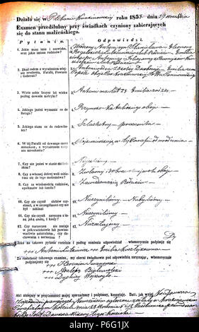 . Krekenavos RKB 1855-1860 priešsantuokin?s apklausos knyga. Krekenavos Šv?. Mergel?s Marijos ?mimo ? Dang? 1855-1860 bazilikos incontrato? Priešsantuokin?s apklausos knyga . N/A 54 Krekenavos RKB 1855-1860 PS apklausos knyga 176 Foto Stock