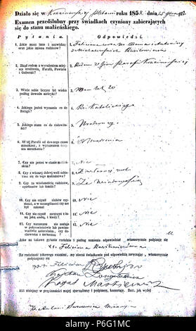 . Krekenavos RKB 1855-1860 priešsantuokin?s apklausos knyga. Krekenavos Šv?. Mergel?s Marijos ?mimo ? Dang? 1855-1860 bazilikos incontrato? Priešsantuokin?s apklausos knyga . N/A 54 Krekenavos RKB 1855-1860 PS apklausos knyga 204 Foto Stock