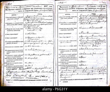 . Krekenavos RKB 1874-1882 priešsantuokin?s apklausos knyga. Krekenavos Šv?. Mergel?s Marijos ?mimo ? Dang? 1874-1882 bazilikos incontrato? Priešsantuokin?s apklausos knyga . N/A 58 Krekenavos RKB 1874-1882 PS apklausos knyga 123 Foto Stock