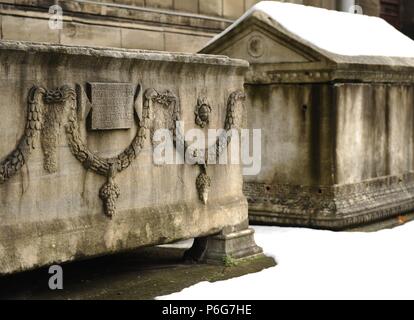 Sarcofago romano. Museo archeologico. Istanbul. La Turchia. Foto Stock