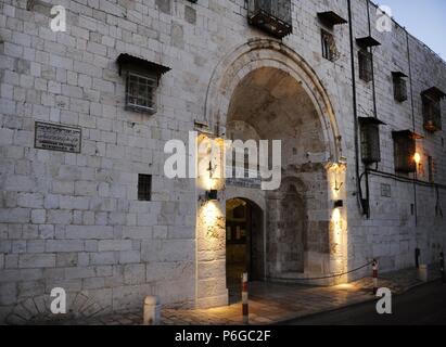 Israele. Gerusalemme. Cattedrale di San Giacomo, del XII secolo, sede del Patriarcato Armeno di Gerusalemme. Quartiere Armeno. Esterno. Foto Stock