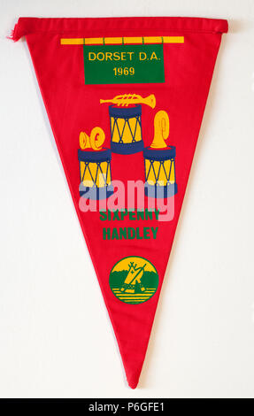 Vecchio Vintage British Camping Flag o Pennant Dorset DA Foto Stock