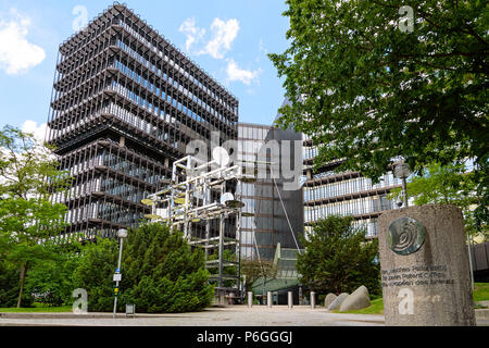 Monaco di Baviera, Germania - 2 Giugno 2018: esterno dell edificio moderno dell' Ufficio europeo dei brevetti UEB sede Foto Stock