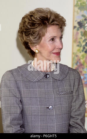 NANCY REAGAN moglie al Presidente degli USA Ronald Reagan 1987 Foto Stock