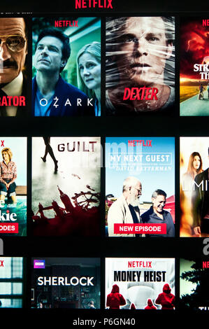 Schermata di Netflix Foto Stock