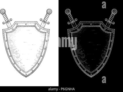 La protezione. Mano bozzetto Illustrazione Vettoriale