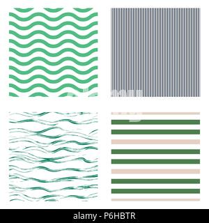 Modello senza giunture stripe set design per la carta da parati, tessuto di stampa e carta di avvolgimento. Illustrazione Vettoriale