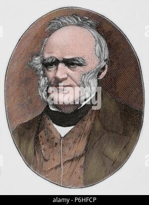 Charles Lyell (1797-1875). Giurista britannica e geologo. Incisione. Storia Universale, xix secolo. Colorati. Foto Stock