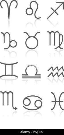 Zodiac segni oroscopo di raccolta Illustrazione Vettoriale
