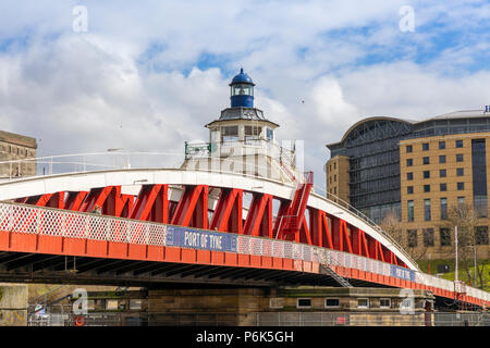 Bridge Street ponte girevole, Newcastle upon Tyne, Tyne & Wear, England, Regno Unito Foto Stock